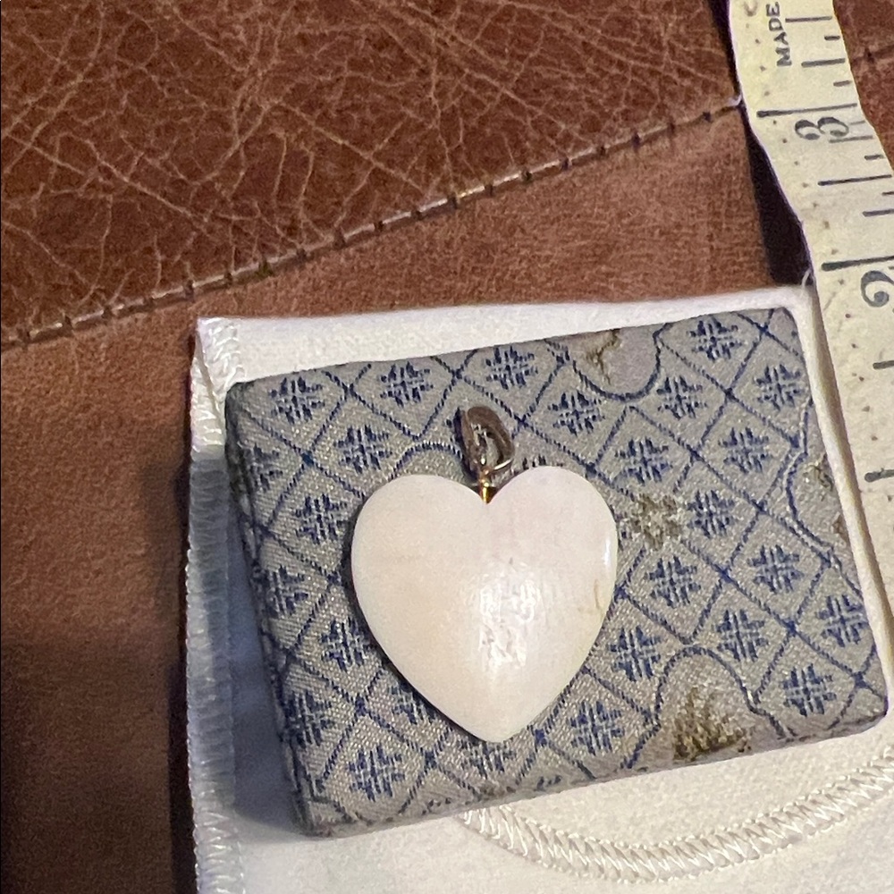 Ivory heart pendant vintage from china